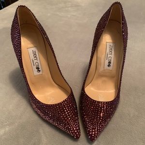 Jimmy Choo Purple Tartini Degradé Swarovski Pumps